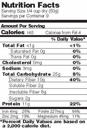 timeless natural food organic petite crimson lentilsorganic petite lentils serving size