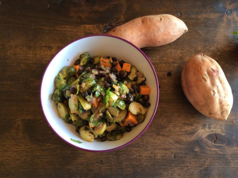 Timeless Natural Food Roasted Brussels Sprouts and Timeless Black